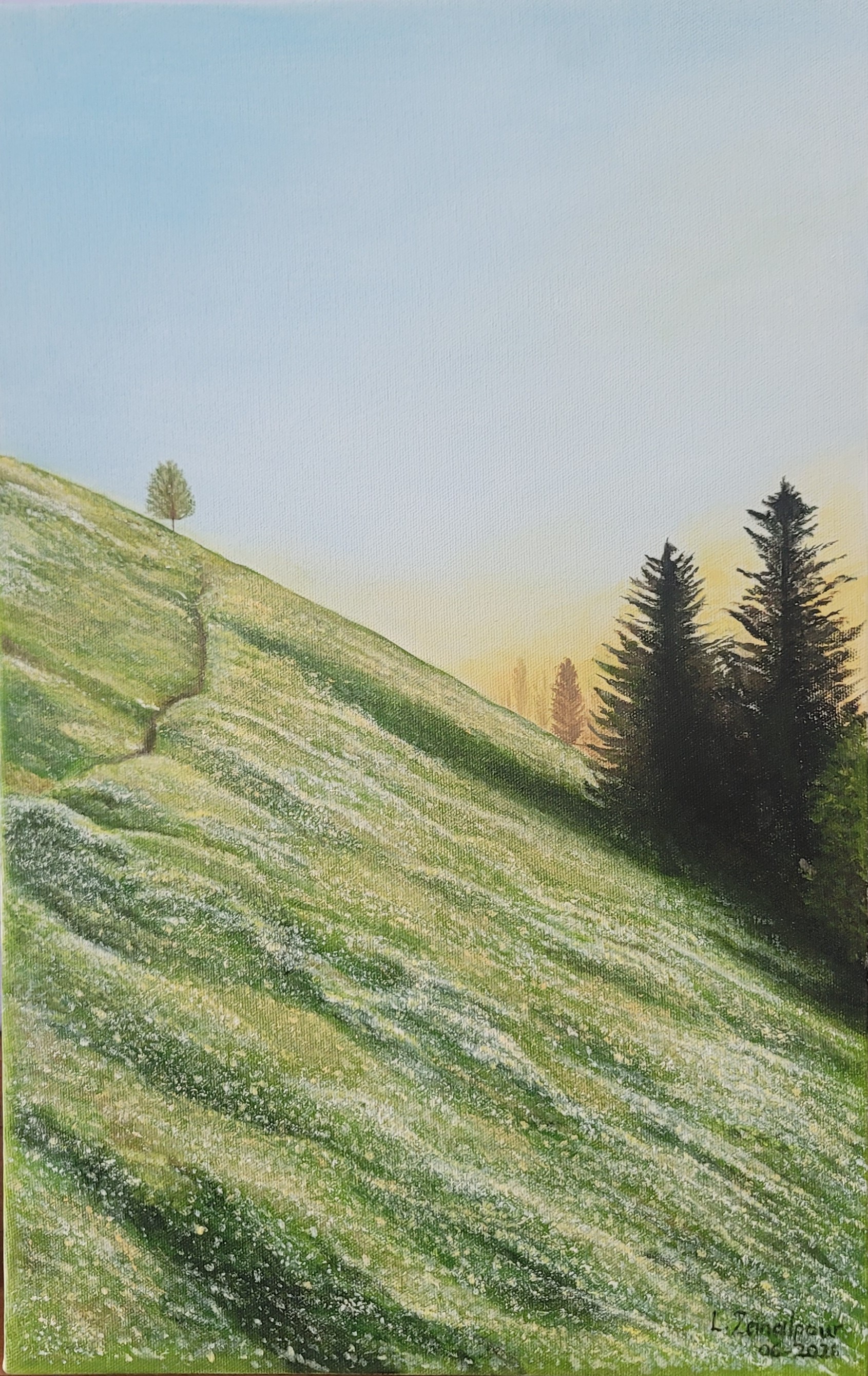 Flower Hill by Leyla Zeinalpour